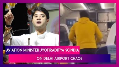 Delhi Airport Chaos: Aviation Minister Jyotiraditya Scindia Says ‘Unprecedented Fog Compelled Shutdown’; ‘Unruly Behaviour Unacceptable’ After IndiGo Flier Hits Pilot