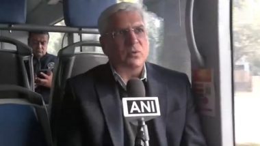 Delhi: Transport Minister Kailash Gahlot Travels in DTC Bus To Promote Public Transportation (Watch Video)