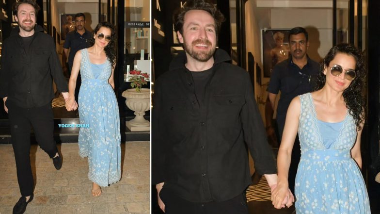 Kangana Ranaut Blushes As She Gets Spotted Exiting Salon Hand-in-Hand With Mystery Man (View Pic)