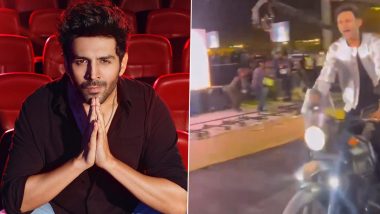 Filmfare 2024: Kartik Aaryan Makes Cool Entrance, Drives Bike as Opening Performer for 69th Award Show (Watch Video)