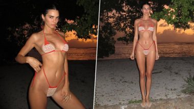 Kendall Jenner Turns Up the Heat in a Red Thong Bikini! Supermodel Flaunts Her Toned Midriff and Bare Butt in These Hot New Insta Pics