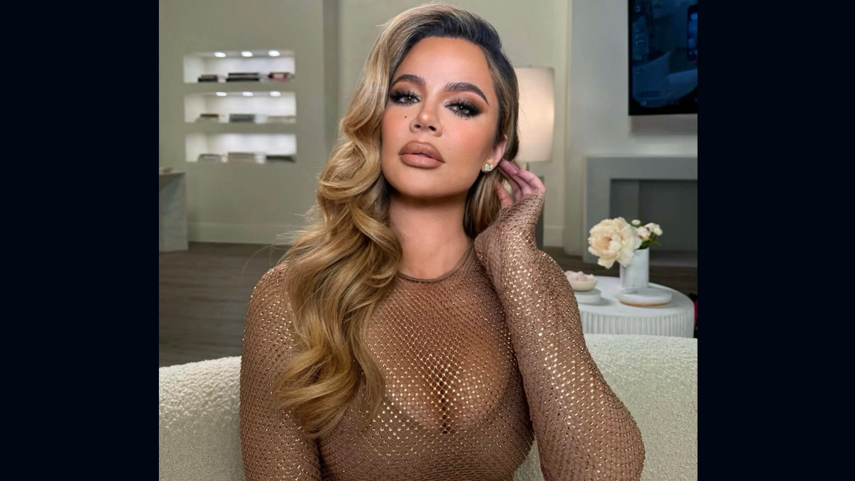 Khloe Kardashian Is a Glam Queen in Golden Mesh Top Paired With Bralette –  See Her Latest Picture Here!