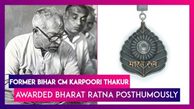 Karpoori Thakur Awarded Bharat Ratna Posthumously: Former Cm Of Bihar Conferred With India’s Highest Civilian Award; PM Modi Says, ‘I Am Delighted’