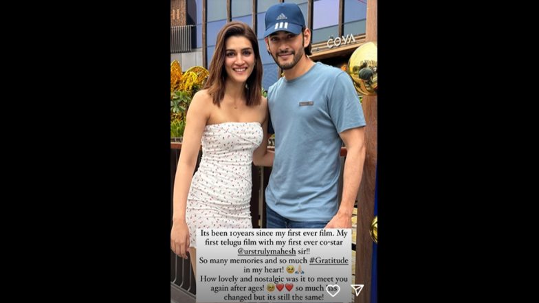 Kriti Sanon Shares Picture With Mahesh Babu As She Celebrates 10 Years of Her Telugu Debut With '1: Nenokkadine'