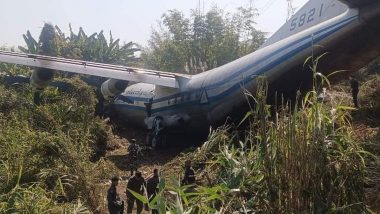 Mizoram Airport Accident: Eight Crew Members Injured After Myanmar Air Force Plane Skids off Runway in Lengpui Airport (See Pics and Video)