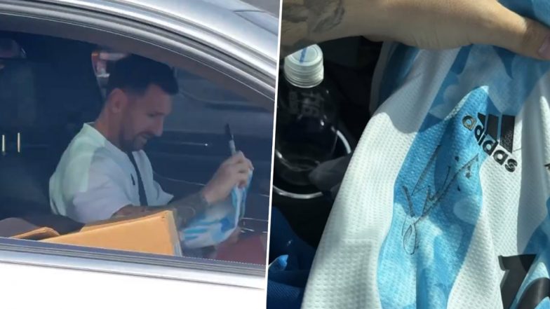 Lionel Messi Signs Fan's Argentina Jersey in Middle of Traffic, Video Goes Viral