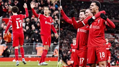 Liverpool 2–1 Fulham, Carabao Cup 2023–24: Cody Gakpo and Curtis Jones Score As Reds Win Against Cottagers in Semi-Final First Leg (Goals Video Highlights)