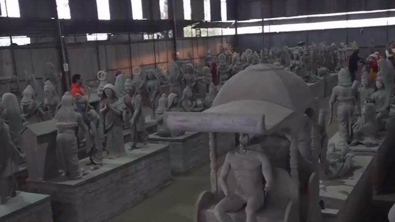 Ram Temple Inauguration: 500 Statues Representing Life of Lord Ram To Grace Corridor Leading to Ram Mandir in Ayodhya (Watch Video)