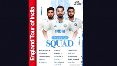 ‘Where Is Rohit Sharma?’ Fans Question Indian Captain’s Absence From Mumbai Indians’ Poster on India Squad for First Two Tests vs England