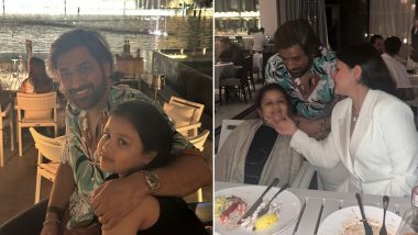Adorable! MS Dhoni Enjoys Holidays in Dubai With Wife Sakshi and Daughter Ziva (See Video and Pic)