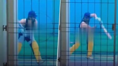 MS Dhoni Returns to Action! CSK Captain Spotted Batting In Practice Session Ahead of IPL 2024 (Watch Video)