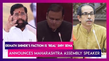 Sena vs Sena: Maharashtra CM Eknath Shinde’s Faction Is ‘Real’ Shiv Sena Announces Assembly Speaker Rahul Narwekar