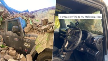 'I Entrust My Life to My Mahindra Thar' X User's Mahindra SUV's Appreciation Post Goes Viral (View Pics)
