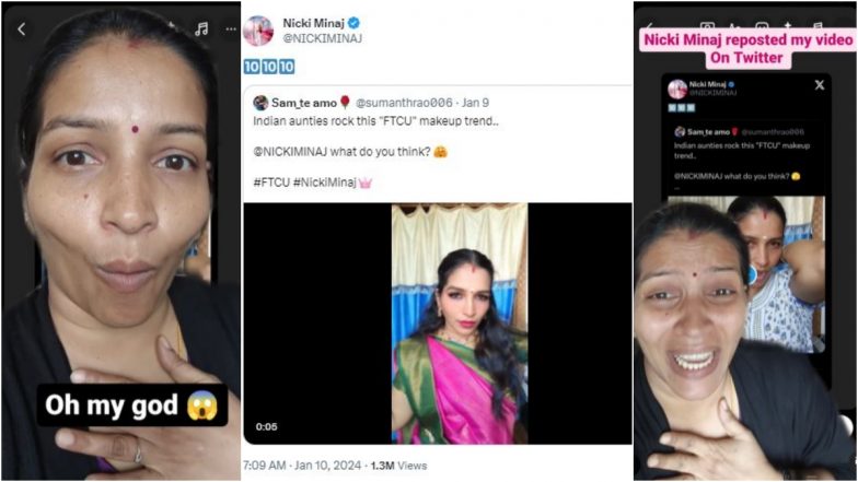 Nicki Minaj Is Also a Mangalaa Arun Fan! Indian Influencer Earns Praise From 'Barbie World' Rapper and Singer (Watch Video)