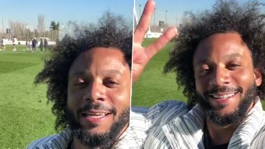 Homecoming! Marcelo Visits Real Madrid Training in Valdebabas To Exchange Warm Greetings With Former Teammates (Watch Video)