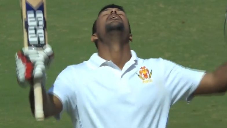 Captain Mayank Agarwal Scores Century, Helps Karnataka Dominate Proceedings Against Gujarat in Ranji Trophy 2024 (Watch Video)