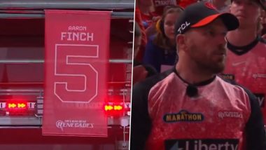 BBL Franchise Melbourne Renegades Retire No 5 Jersey in Honour of Retiring Aaron Finch (Watch Video)