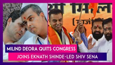 Milind Deora Quits Congress, Ends Family’s 55-Year Relationship With Party; Joins Eknath Shinde-Led Shiv Sena