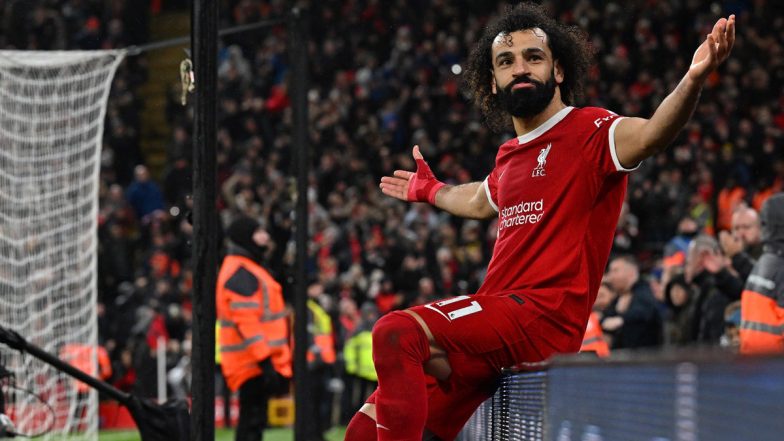 Liverpool 4-2 Newcastle United, Premier League 2023-24: Mohamed Salah's Brace Helps Reds Claim Top Spot in Points Table