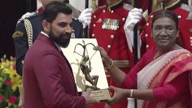 Mohammed Shami, Ojas Pravin, Sheetal Devi and Others Receive Arjuna Award 2023 From President Droupadi Murmu