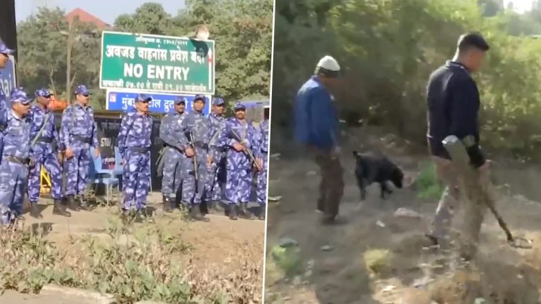 Mumbai-Pune Expressway: Heavy Security Deployed at Entry and Exit Points of Yashwantrao Chavan Expressway in Lonavala Ahead of Marathas Mumbai March (Watch Video)