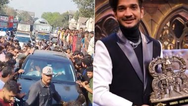 Bigg Boss 17 Winner Munawar Faruqui Receives Grand Welcome in Dongri; Fans Gather in Large Numbers To Meet the Comedian – Watch Video