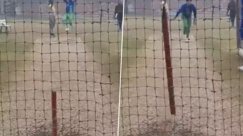 Naseem Shah Back in Action! Pakistan Quick Spotted Bowling in Nets Ahead of PSL 2024 (Watch Video)