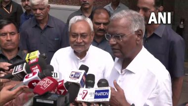 Lok Sabha Elections 2024: With Seat Sharing Process Underway in INDIA Bloc, CPI Chief D Raja Meets Bihar CM Nitish Kumar in Patna