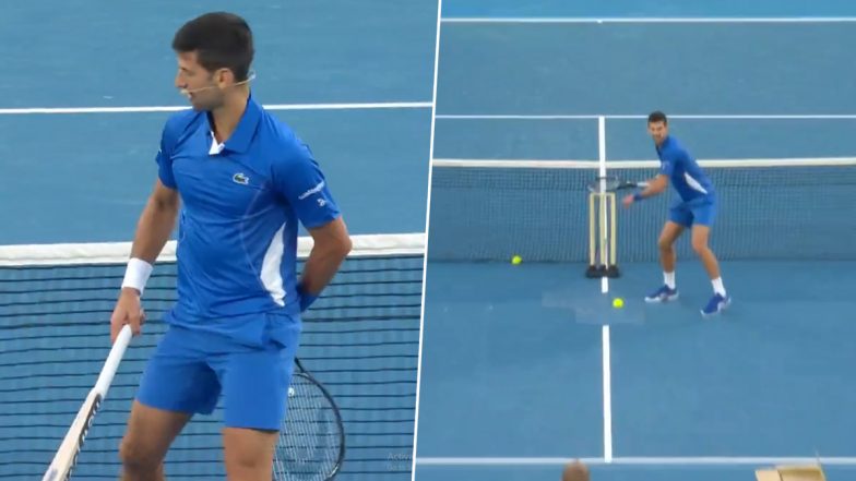 Novak Djokovic Plays Cricket on Tennis Court But With A Twist, Video Goes Viral