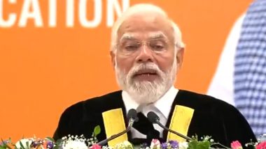 PM Narendra Modi Motivates Students at Convocation Ceremony of Bharathidasan University in Tamil Nadu, Says 'Youth Means Energy' (Watch Video)