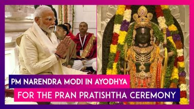 Ram Mandir Inauguration: Prime Minister Narendra Modi Reaches Ayodhya For The Pran Pratishtha Ceremony