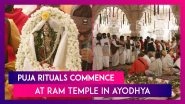 Ram Mandir: Puja Rituals Commence At Ayodhya&rsquo;s Ram Temple Ahead Of Pran Pratishtha Ceremony