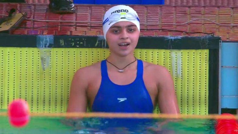 Palak Ashutosh Joshi Breaks Her Own National Record to Win Gold Medal in Women's 200m Backstroke Event at Khelo India Youth Games 2023