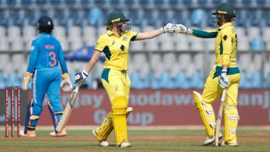 Australia Women Beat India Women by 190 Runs in 3rd ODI; Phoebe Litchfield, Bowlers Star As Aussies Clinch 3–0 Series Sweep