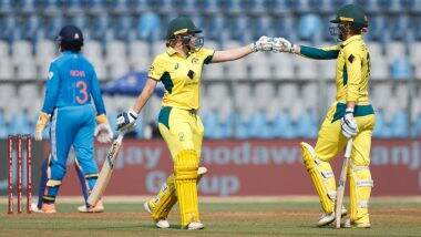 Australia Women Beat India Women by 190 Runs in 3rd ODI; Phoebe Litchfield, Bowlers Star As Aussies Clinch 3–0 Series Sweep