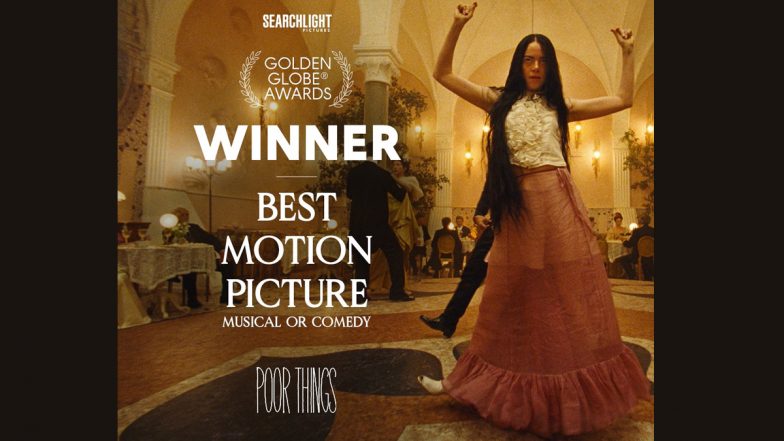 Golden Globes 2024: Emma Stone–Yorgos Lanthimos’ Film Poor Things Wins Award for Best Motion Picture–Musical or Comedy