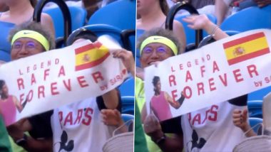 Rafael Nadal Fans With Placard Reading 'Rafa Forever' Spotted at Rod Laver Arena During Australian Open 2024, Video Goes Viral!