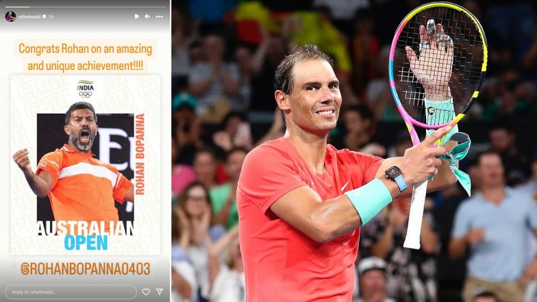 Rafael Nadal Congratulates Rohan Bopanna After His Australian Open 2024 Men’s Doubles Title Triumph