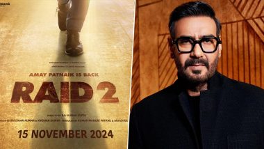 Raid 2 Announced! Ajay Devgn To Return As IRS Officer Amay Patnaik; Raj Kumar Gupta Directorial To Arrive in Theatres on November 15 (View Poster)