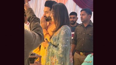 Rakul Preet Singh and Jackky Bhagnani Seek Blessings at Mumbai's Ram Mandir Replica Amidst Wedding Preps (View Pics)