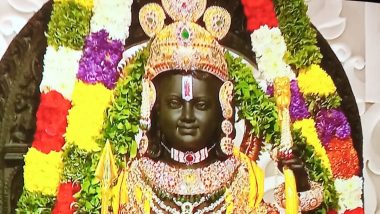Ayodhya: Monkey Enters Into Sanctum Sanctorum of Ram Temple, Devotees Interpret It As Lord Hanuman’s Blessings