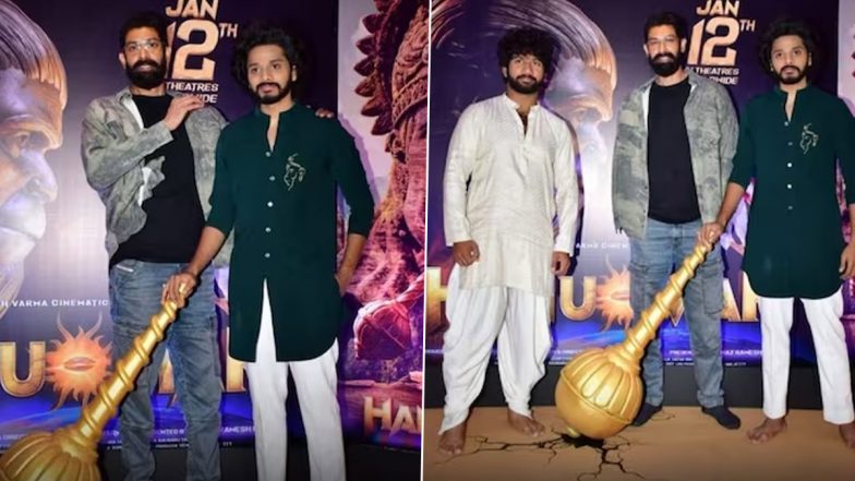 Rana Daggubati Respectfully Removes Shoes While Taking Photos Before HanuMan Poster (Watch Video)