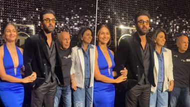 Animal Success Party: Ranbir Kapoor Attends The Event with Wife Alia Bhatt, Mom Neetu Kapoor and Mahesh Bhatt (Watch Video)