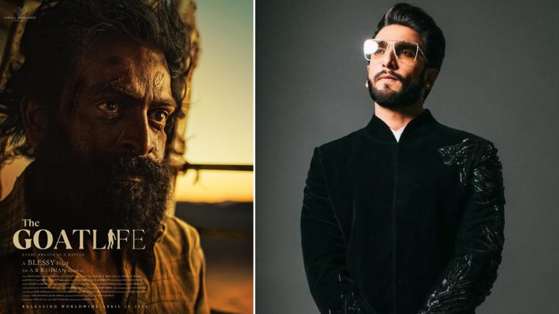 The Goat Life aka Aadujeevitham: Ranveer Singh Unveils NEW Poster of a 'Famished' Prithviraj Sukumaran; Film To Release on April 10 (View Pic)