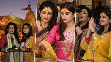 Raveena Tandon and Rasha Thadani Offer Prayers at Gujarat’s Somnath Jyotirling Temple (View Pics & Watch Video)