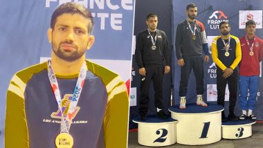 Wrestler Ravi Dahiya Wins Bronze Medal at Grand Prix de France 2024 Following Win Over Julien Zinser