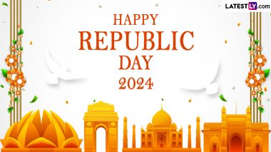Happy Republic Day 2024 Wishes and HD Images: WhatsApp Stickers, GIF Images, Wallpapers and SMS for the 75th Republic Day of India