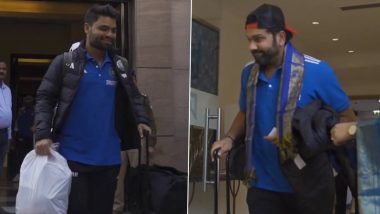 Rohit Sharma, Rinku Singh and Other Team India Cricketers Arrive In Bengaluru Ahead of IND vs AFG 3rd T20I 2024 (Watch Video)