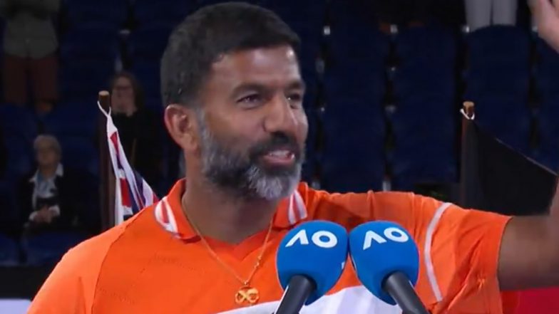 'I'm at Level 43, Not Age….' Rohana Bopanna's Heartfelt Winning Speech After Australian Open 2024 Men's Doubles Title Win Goes Viral (Watch Video)