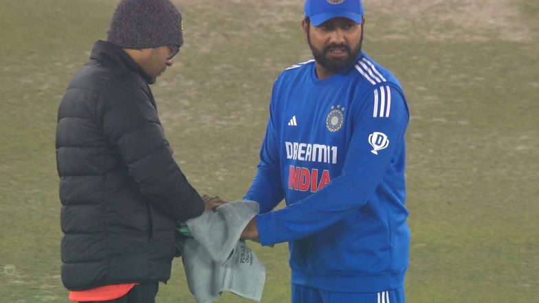 Rohit Sharma Uses Hot Water Bag To Warm His Hands in Cold Mohali Weather During IND vs AFG 1st T20I 2024